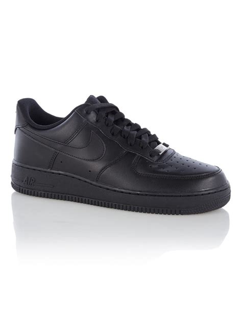 Nike Air Force 1 '07 sneaker van leer • Zwart • de Bijenkorf